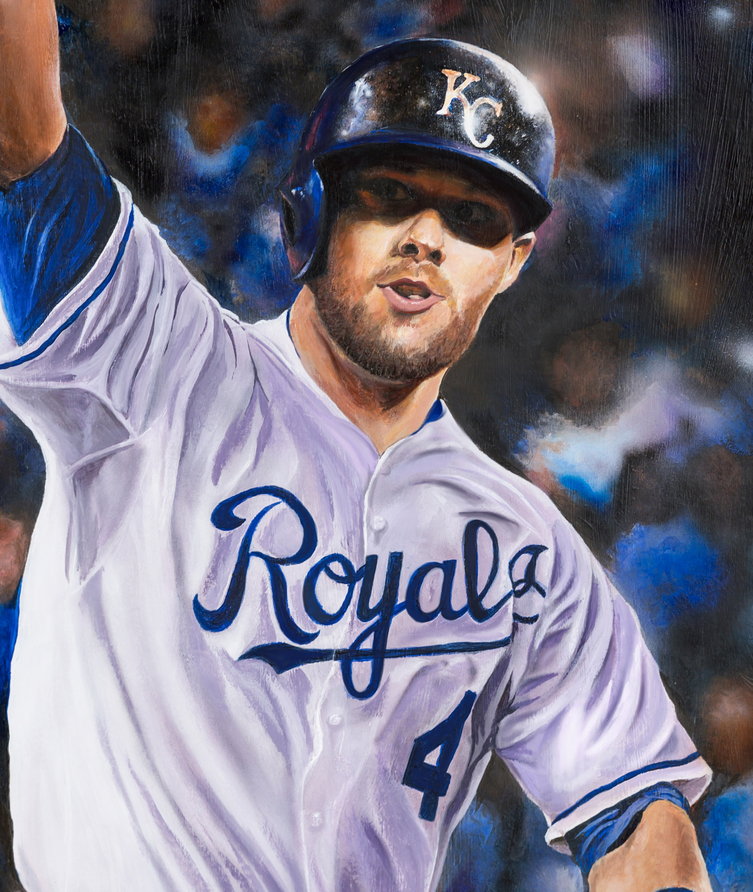 Alex Gordon – “Game 1” » Digital Sports Paintings Kansas City Art by ...