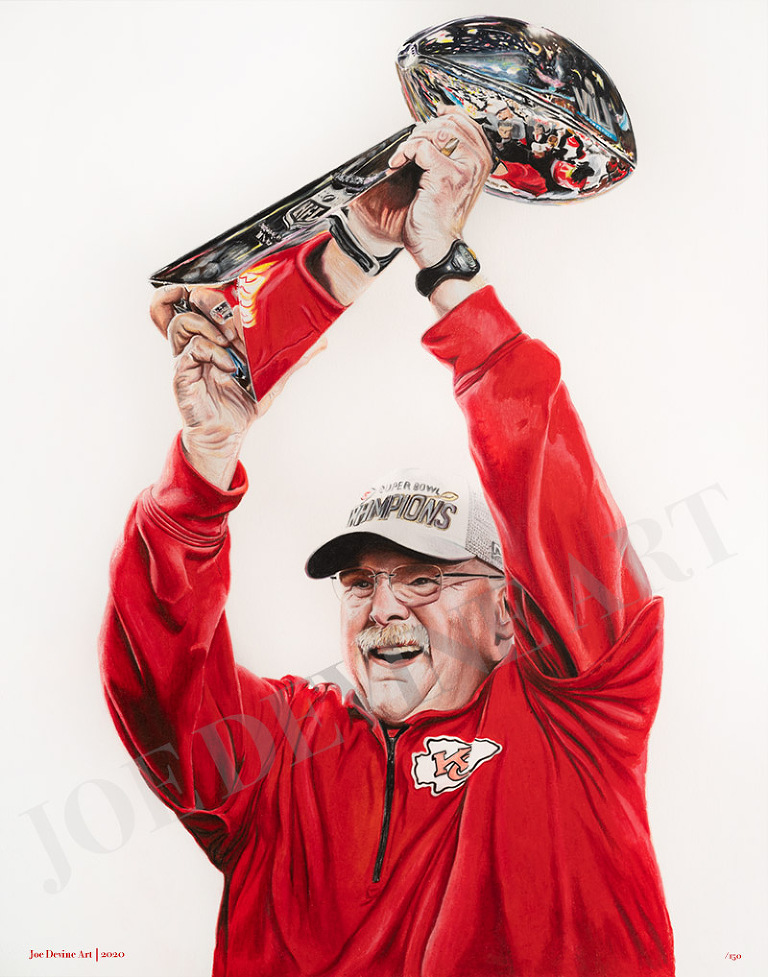 Andy Reid “How bout those Chiefs” » Digital Sports Paintings Kansas